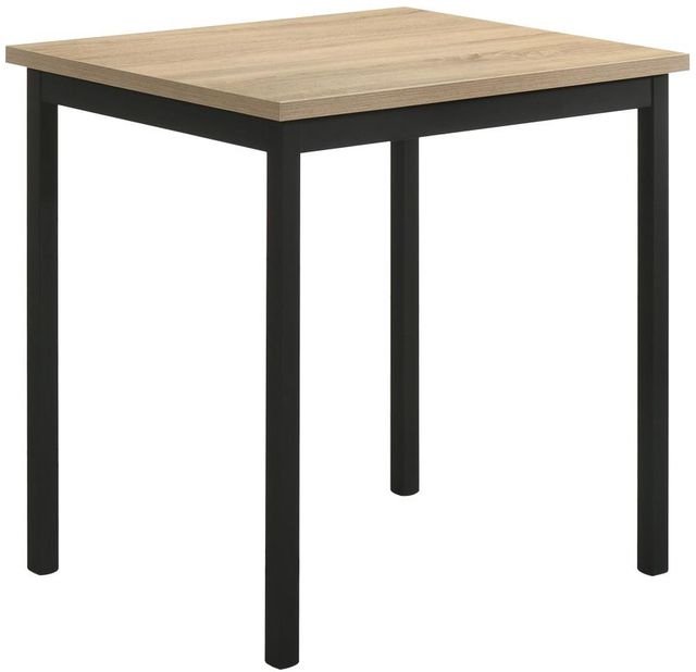 Coaster® Garza Greige Oak Dining Table with Matte Black Base-0