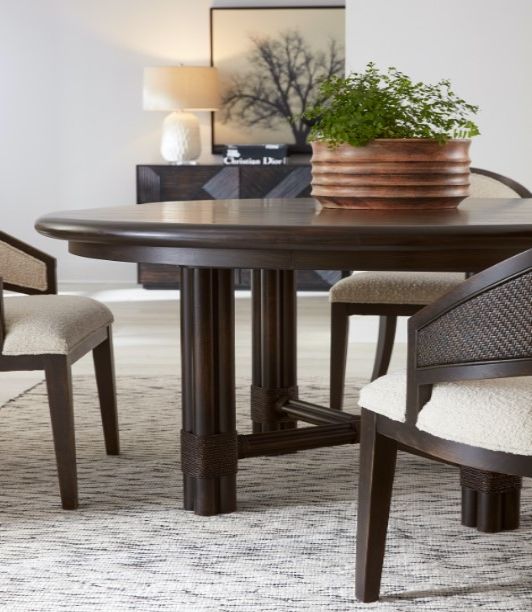 Hooker® Furniture Retreat Black Sand Round Dining Table-1