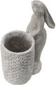A & B Home Gray Cement Rabbit Planter-2