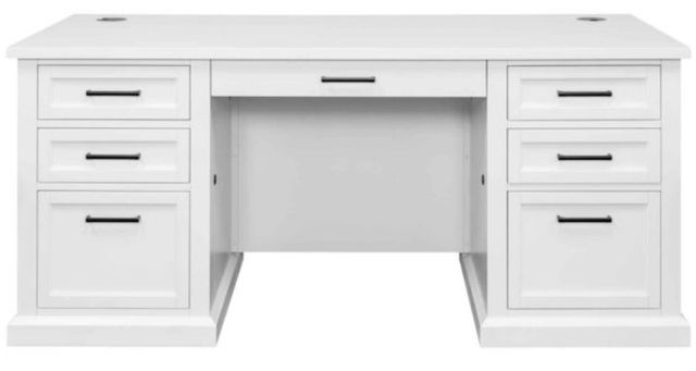 Martin Furniture Abby White Double Pedestal Desk-1