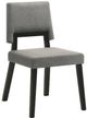 Armen Living Channell 2-Piece Charcoal/Black Upholstered Dining Chair Set-0