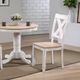 Winners Only® Prescott Brown/White X-Back Dining Side Chair-1