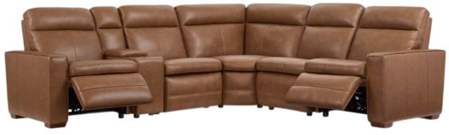 Flexsteel® Dutch Cortado Leather Power Reclining Sectional with Custom Layout Options-1