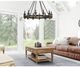 Cal® Lighting & Accessories Cruz 12-Light Bronze/Wood Chandelier-1