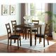 Furniture of America® Gracefield 5-Piece Dark Brown/Walnut Dining Table Set-1