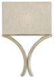 Currey & Company Cornwall Silver Leaf Wall Sconce-1