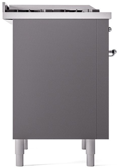 Ilve® Nostalgie II Series 36" Graphite Matte Pro Style Dual Fuel Range-3