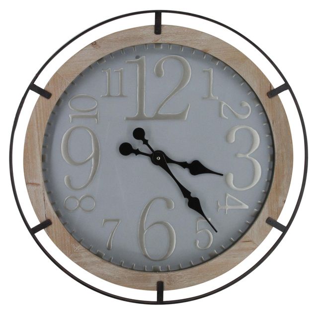 Classy Art Gray Wood Wall Clock -0