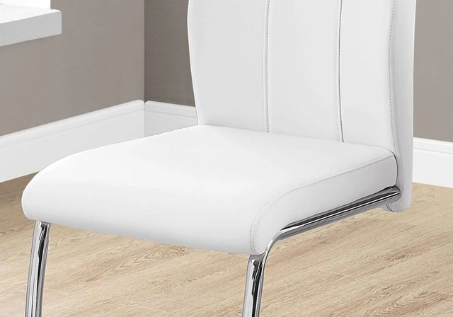 Monarch Specialties Inc. 2-Piece White Side Chair Set with U-Shaped Bases-3