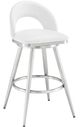 Armen Living Charlotte Brushed Stainless Steel/White 30'' Barstool-0