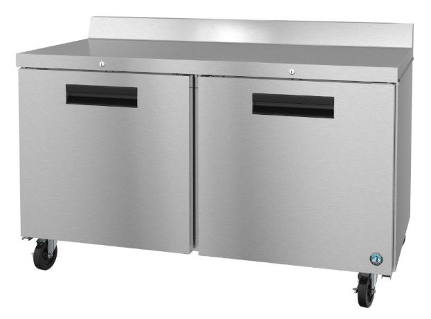 Hoshizaki Steelheart® 60" 17.6 Cu. Ft. Stainless Steel Two Section Worktop Refrigerator with Lock-1