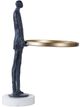 Stylecraft Black/Gold Round Plate Man Home Décor-1