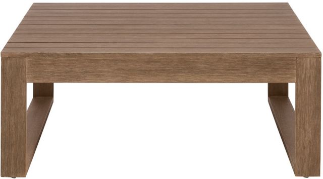 Linon Brinley Natural Brown Eucalyptus Outdoor Coffee Table-2
