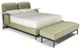 Natuzzi Editions Customizable Lake Queen Leather Bed with Trays and Bench-0