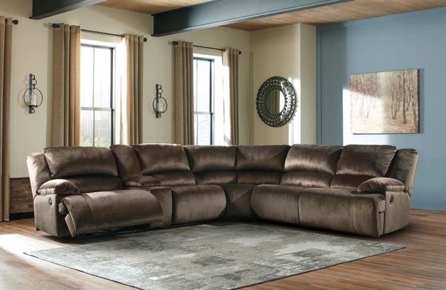 Signature Design by Ashley® Clonmel 6-Piece Chocolate L-Shape Manual Reclining Sectional-1