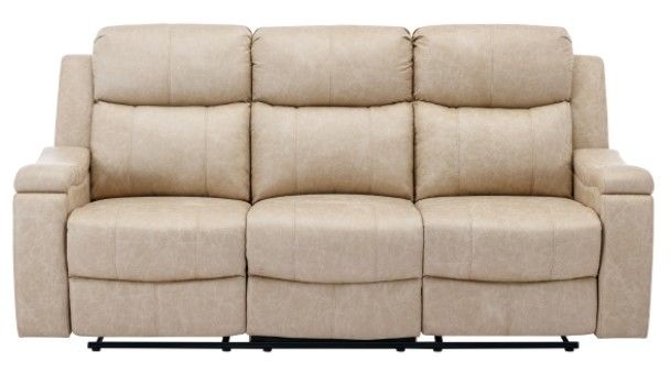 Mazin Furniture Bradford Buff Manual Reclining Sofa-1