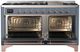 Ilve® Majestic III 60" Blue Gray Pro Style Dual Fuel Liquid Propane Range with Triple Glass Door and Copper Trim-4