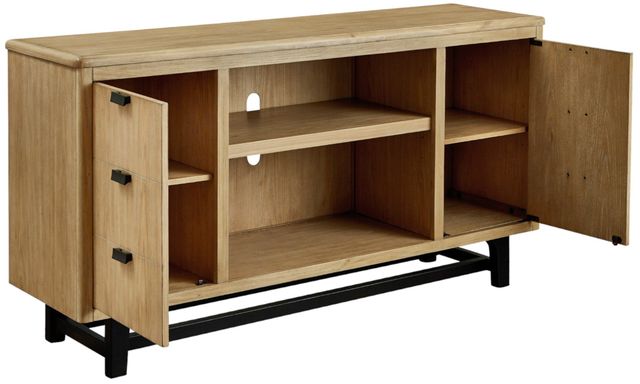 Signature Design by Ashley® Freslowe Light Brown/Black Large TV Stand-2