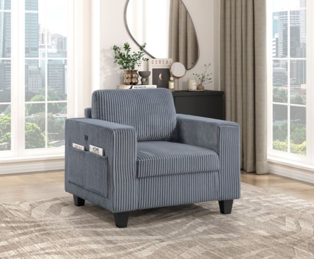 Homelegance® Walterboro Dark Gray Chair-1