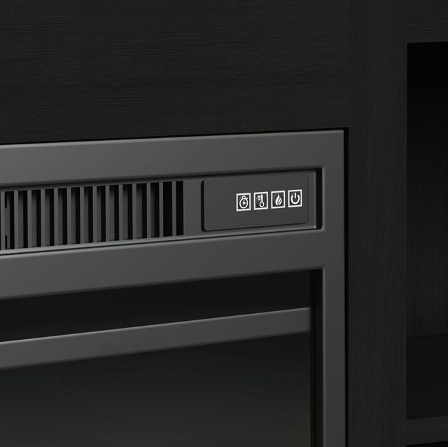 Elements International Rosalie 4-Piece Black Entertainment Unit with 82" TV Console-3
