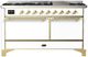 Ilve® Majestic III 60" White Pro Style Dual Fuel Liquid Propane Range with Solid Door and Brass Trim-0