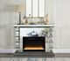 ACME Furniture Noralie Mirrored Fireplace with Bluetooth-1