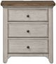 Liberty Furniture Farmhouse Reimagined Antique White/Chestnut Nightstand with Charging Station-2