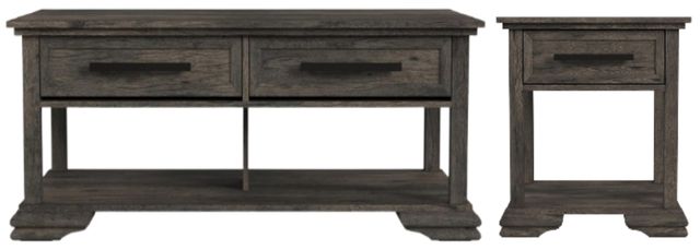Elements International Park Ridge 2-Piece Charcoal Occasional Table Set-0