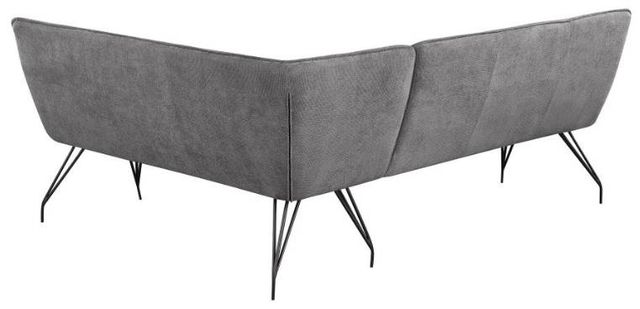 Coaster® Dodson Gray Fabric Upholstered L-Shaped Nook Dining Bench-2