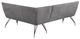Coaster® Dodson Gray Fabric Upholstered L-Shaped Nook Dining Bench-2