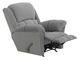 iAmerica Castle Silver Rocker Recliner with Heat and Massage-4