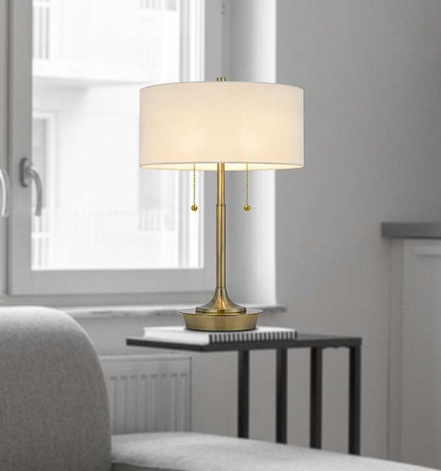 Cal® Lighting & Accessories Kendal Antique Brass Table Lamp-1