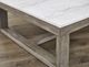 Signature Design by Ashley® Loyaska Ivory Cocktail Table with Brown Base -4