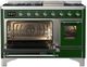 Ilve® Majestic III 48" Emerald Green Pro Style Dual Fuel Liquid Propane Range with Triple Glass Door and Chrome Trim-3