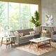 Northfield Living Parker White Coffee Table with Pecan Base-1
