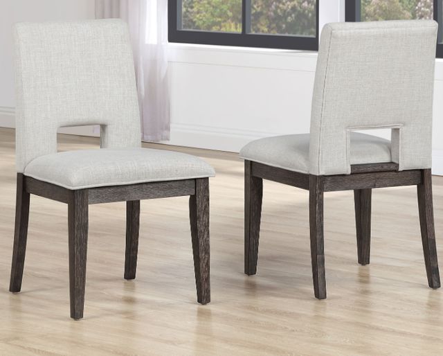 Steve Silver Co. Evan Eggshell/Walnut Dining Side Chair-1