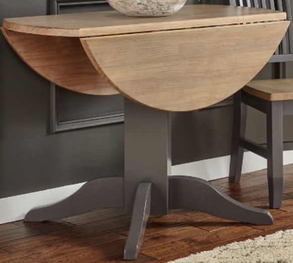 A-America® Port Townsend Seaside Pine 42" Drop Leaf Dining Table with Gull Base-1