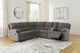 Signature Design by Ashley® Museum 2-Piece Pewter Manual Reclining Curved Sectional-3