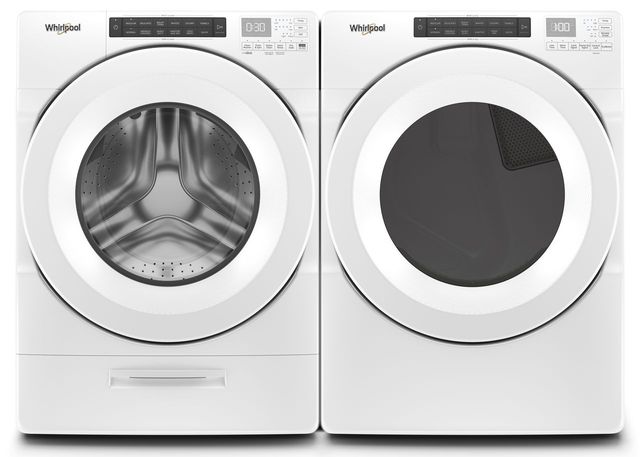 Whirlpool® White Front Load Washer & Gas Dryer Laundry Pair-0