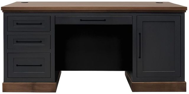 Legends Home Nora Seal Skin/Whiskey Executive Desk-0