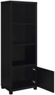 Coaster® Jupiter Black Media Tower Bookcase with Storage Cabinet-1