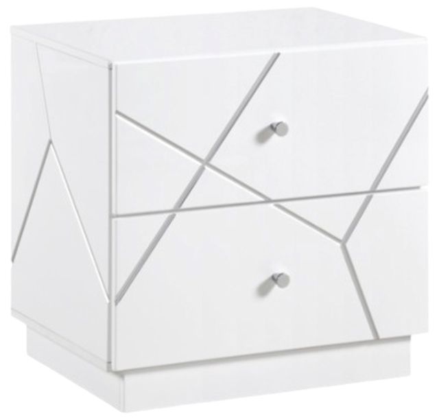 Homelegance® Orlo High Gloss White Nightstand-0