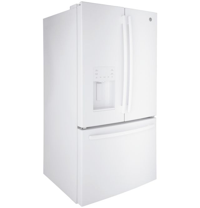 GE® 36" 25.6 Cu. Ft. High-Gloss White Freestanding French Door Refrigerator-4