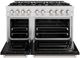 ZLINE Classic Series 48" Satin Stainless Steel Pro Style Dual Fuel Range with Black Matte Door-2
