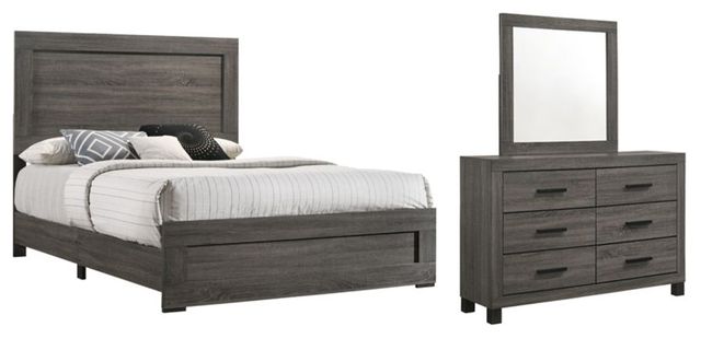 American Wholesale Furniture Salt Creek 3-Piece Distressed Gray Queen Bedroom Set-0
