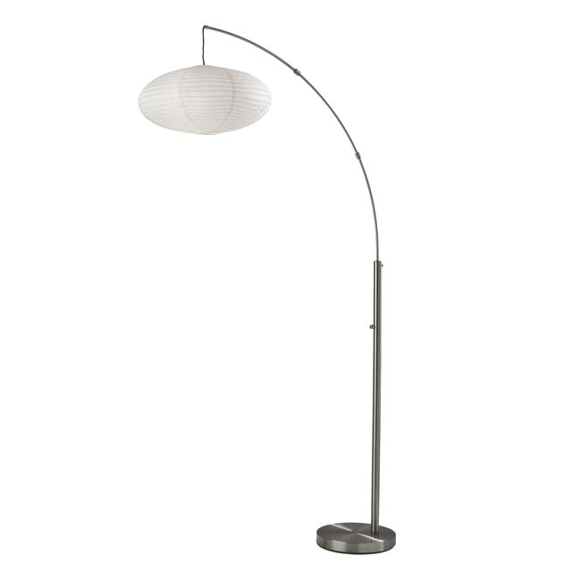 Adesso® Corinne Brushed Steel Arc Lamp-0
