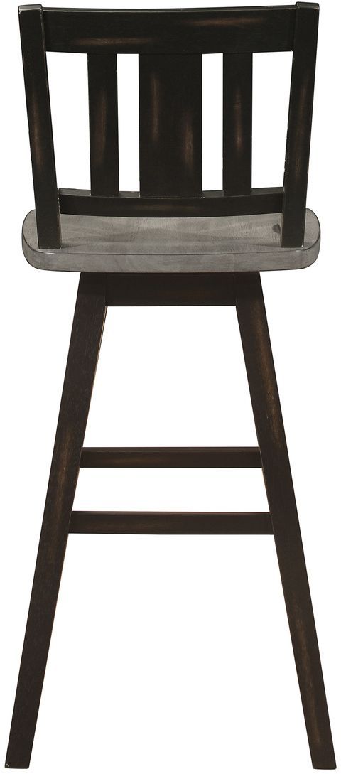 Mazin Furniture Amsonia Black/Distressed Gray Swivel Bar Chair-3