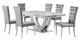 Coaster® Kerwin 7-Piece Chrome/Gray Rectangular Dining Table Set -0
