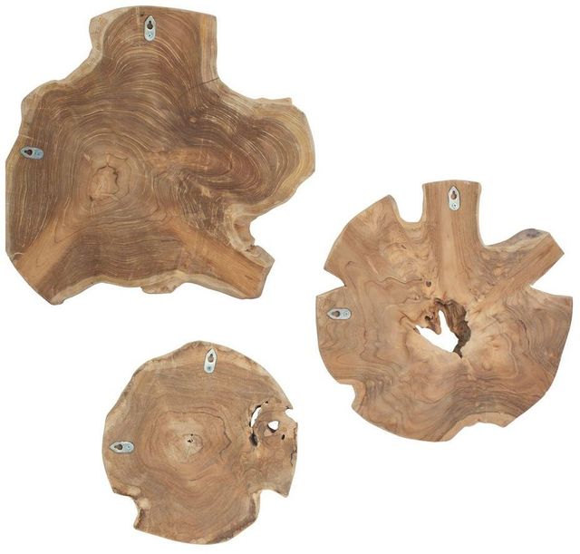 Uttermost® Kalani 3-Piece Bleached Teak Wood Indoor-Outdoor Wall Decor Set -1