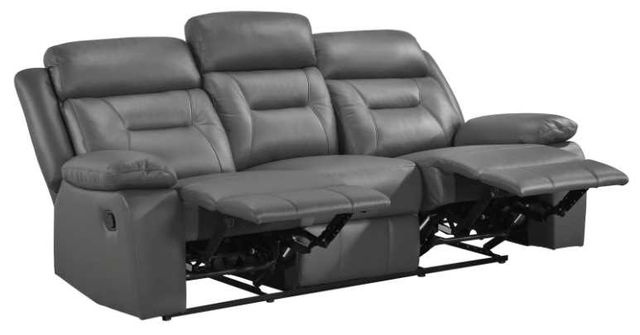 Homelegance® Laconia Dark Gray Double Manual Reclining Sofa-4